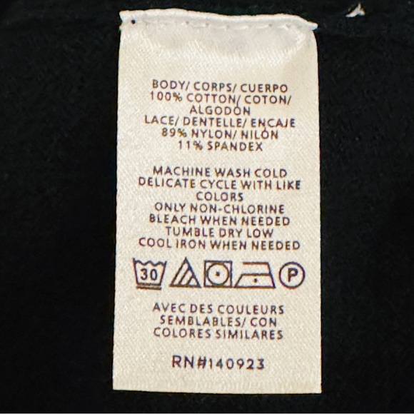 LOFT Black Cardigan Sweater With Lace XS NWT - Picture 6 of 8